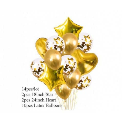 Balloon Set Gold 14Pcs
