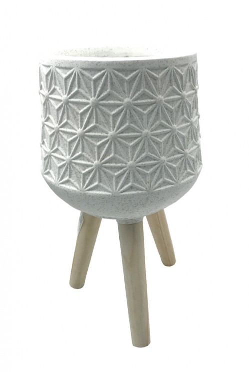 Easylife Fiberglass Planter Lines 3pcs Set White Design