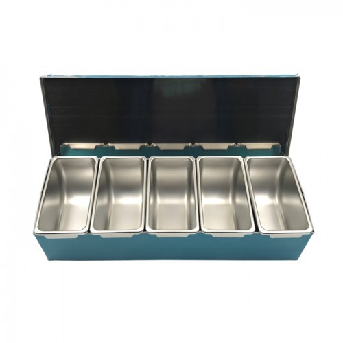 Seasoning Box 5 Indent Stainless Steal