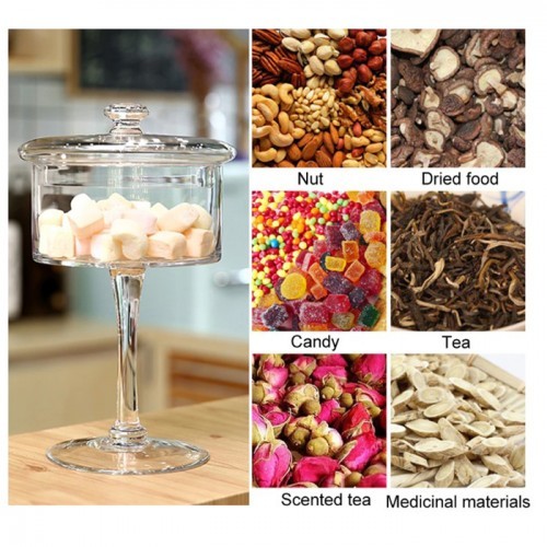 Glass Cookie and Candy Jar 16x40Cm Crockery Home Decor Hotel