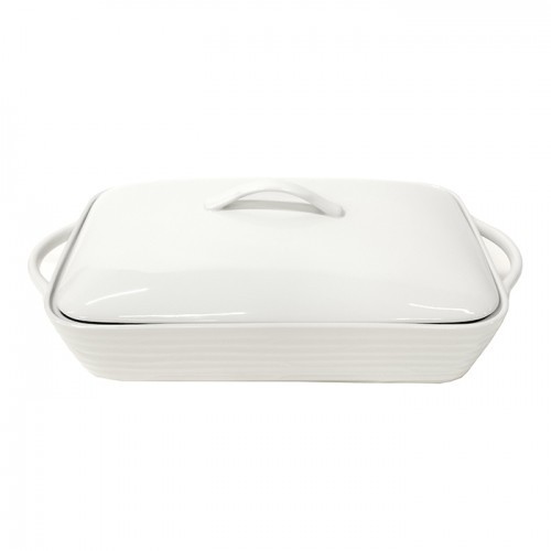 Ceramic Serving Dish With Lid 35.5Cm Crockery Baking