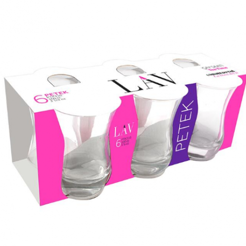 Lav Petek Tea Glass 100Cc 6pcs Set Glassware