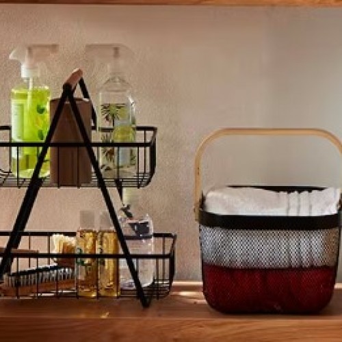 Metal Basket Assorted Colors 1pc
