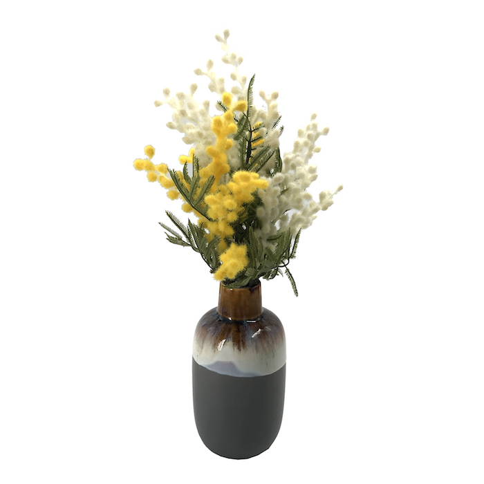 Ceramic Glazed Vase Drip 20Cm