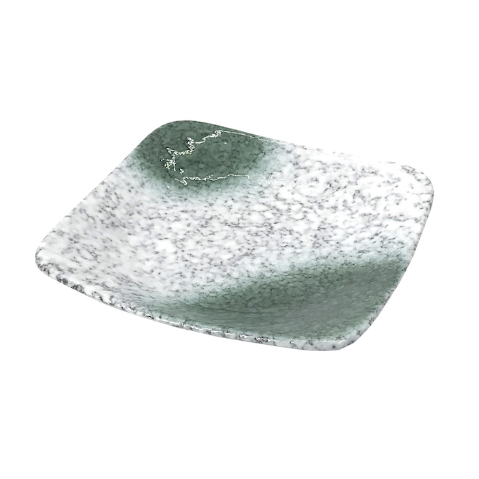 Ceramic Rectangle Serving Dish Green 8In