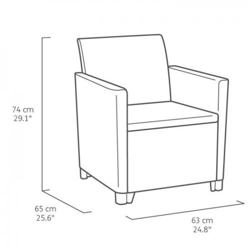 Keter Claire 3 seater Lounge Set Outdoor Furniture