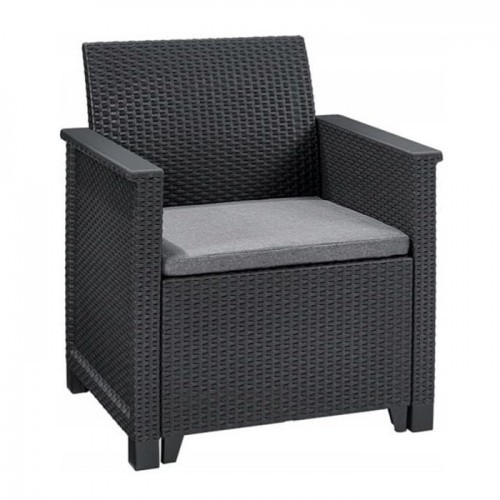 Keter Emma 3 Seater Lounge Set Storage Table Outdoor Furniture