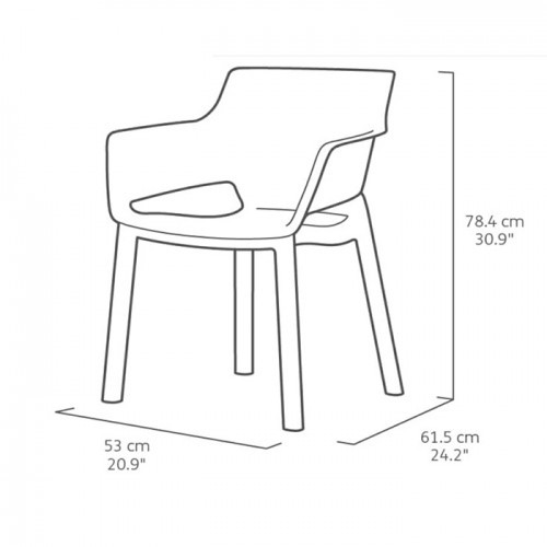 Keter Elisa Dining Chair Outdoor Furniture