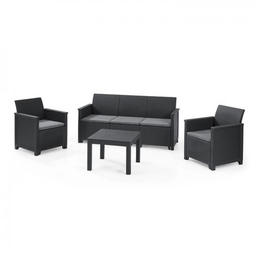 Keter Emma 3 Seater Lounge Set Outdoor Furniture