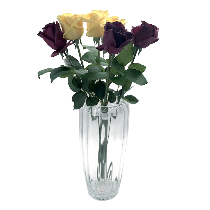 Glass Vase Vertical Line 30cm Planters Home Decor