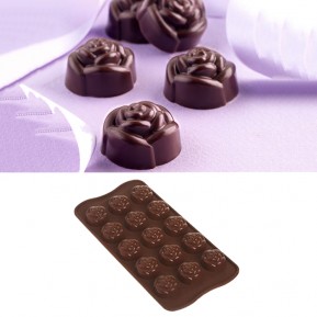 Easy Choc Rose Mould 15 cavities